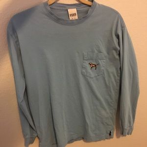 PINK blue long sleeve tee